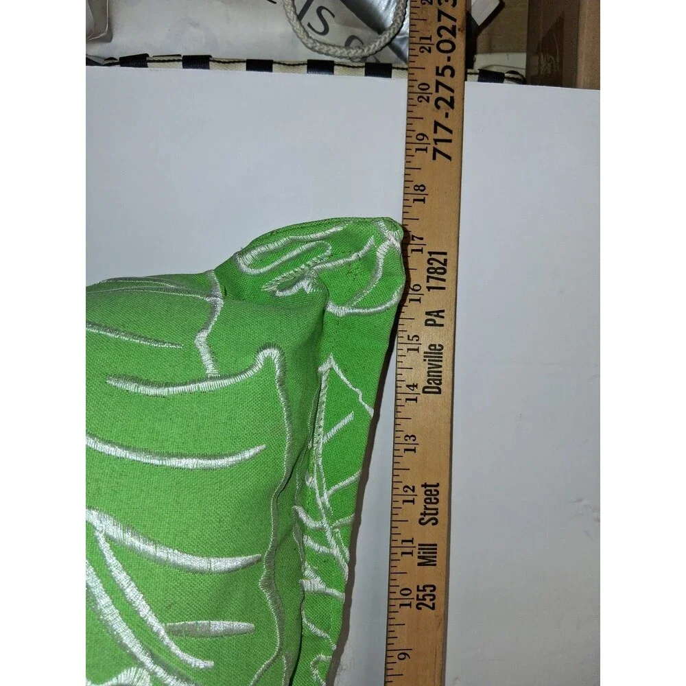 Decorative Leaf Green Pillow Allen + Roth 16 x 16